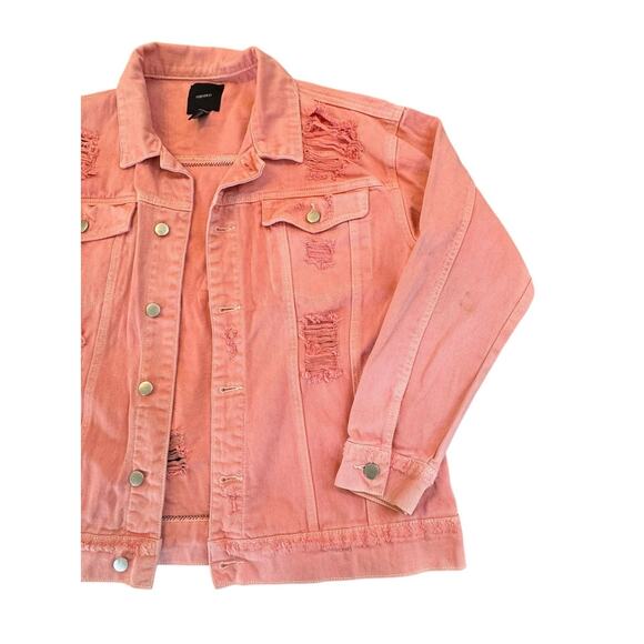 SELENA QUINTANILLA Queen of Tejano Music Upcycled Retro Pink Denim Jacket Size L - Picture 6 of 13